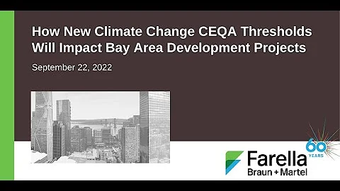 How New Climate Change CEQA Thresholds Will Impact...