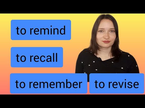 Разница  между remind, recall, remember, revise #english#английский#remember