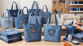 Easy DIY Tote Bag from Old Jeans Tutorial
