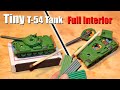 Making Tiny T-54 Tank with Full Interior from Clay. Tank Model on a Matchbox!