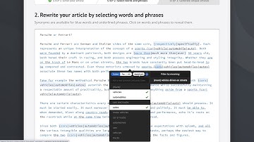 How to spin articles manually: words and phrases (in Step 2) - Spin Rewriter tutorial