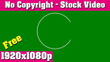 White Circle Animation, Neon Effect, Chroma Key, Green Screen, No Copyright, Free Download