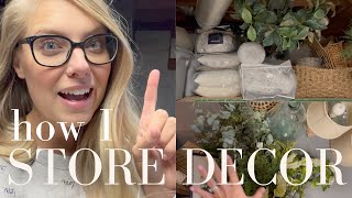 How I Store Decor | Decor Storage Tips | Organize My Decor Closet with Me!