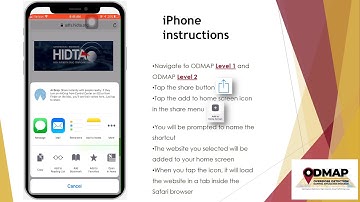 iPhone Home Screen Shortcut (ODMAP Levels 1 & 2)