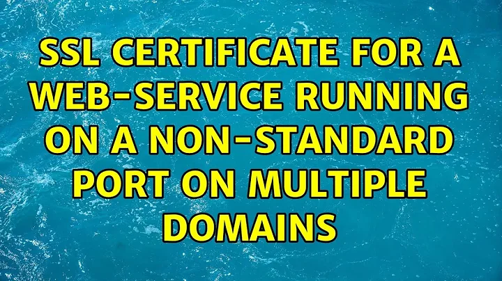 SSL certificate for a web-service running on a non-standard port on multiple domains