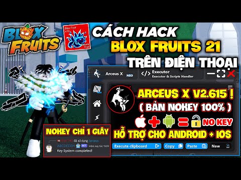 Cách Hack Arceus X V2.615 Nokey 100% Mới Nhất Cho Android + Ios Blox Fruits 21, Fix Update, No Lag !