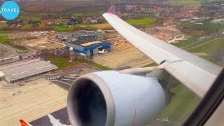 ENGINE ROAR! BRUSSELS AIRLINES A330-300 Takeoff from Brussels  - MAX VOLUME!