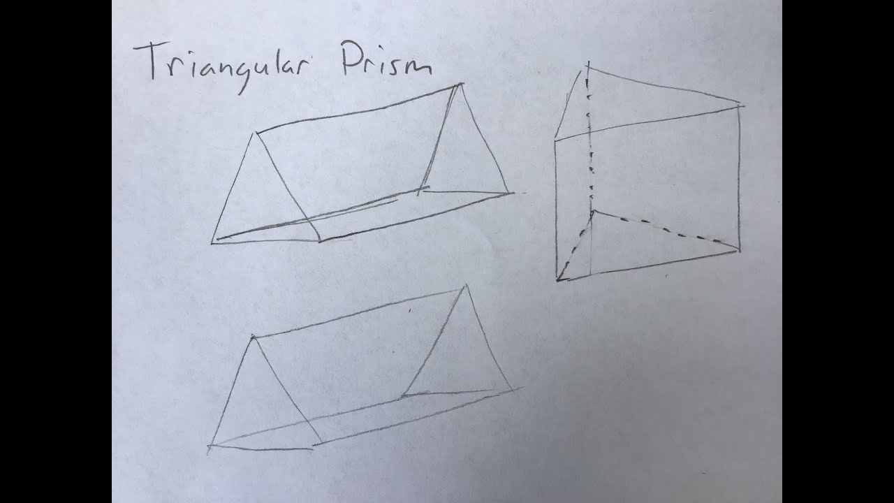 Tutorial Triangular Prism Sketch a triangular prism. - YouTube