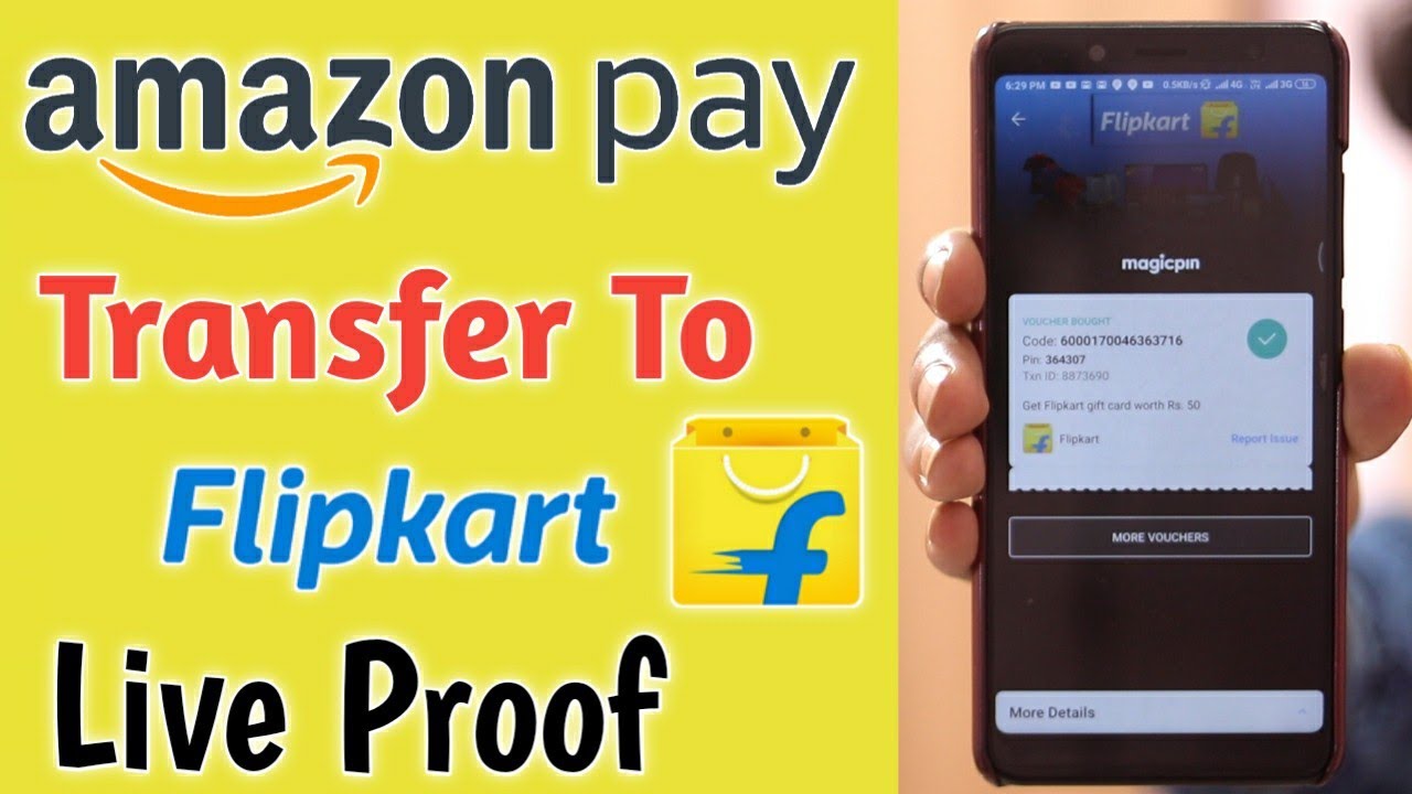 Amazon pay balance transfer to Flipkart live Proof YouTube