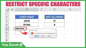 Do Not Allow Specific Characters - Excel Data Validation