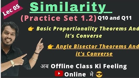 Similarity Class 10th Maharashtra Board|Practice Set 1.2 | Q10 & Q11 Maharashtra Board Geometry|