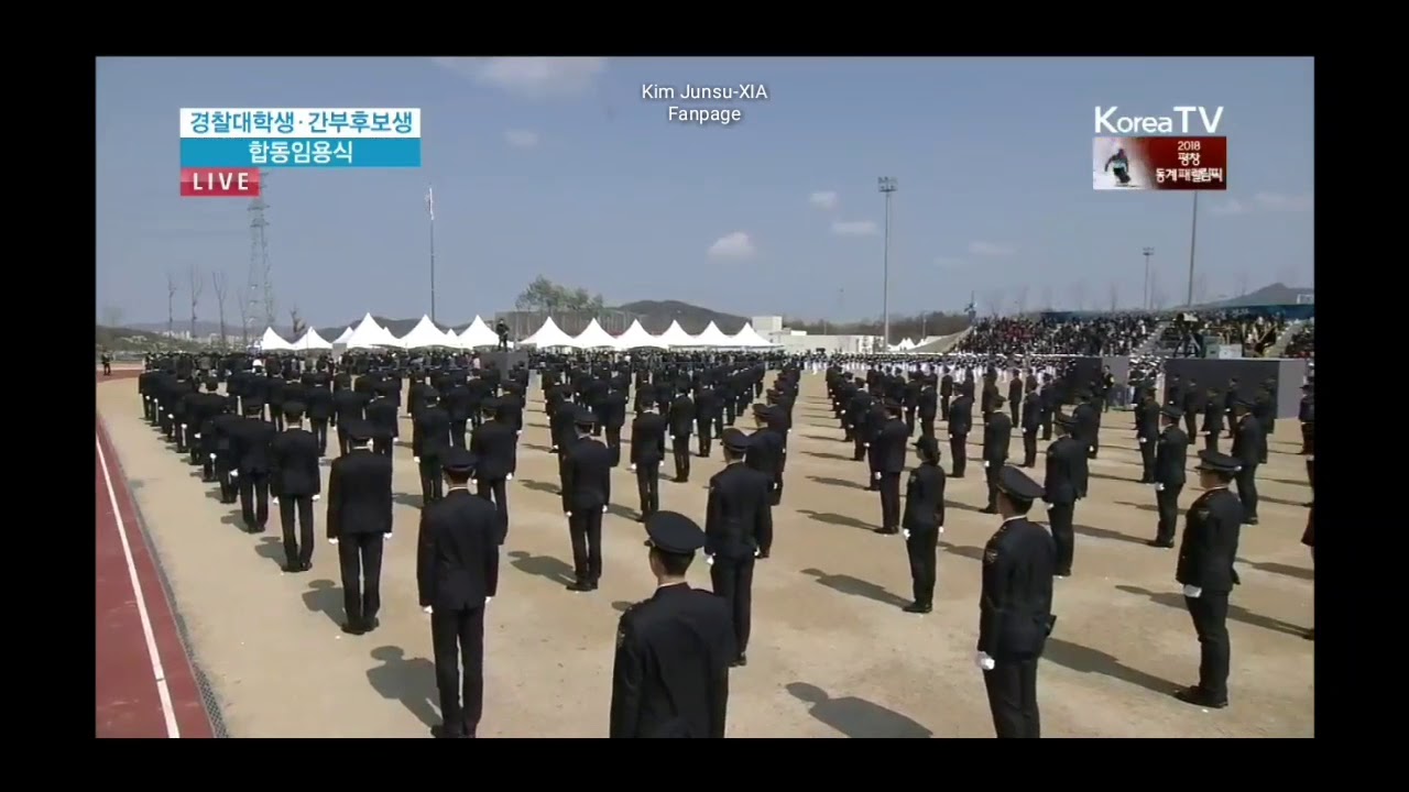 180313 Kim Junsu singing The national anthem.