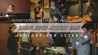 TURNING AN ORDINARY HOUSE INTO AN IMMERSIVE ESCAPE HOUSE MYSTERY GAME {BEFORE AND AFTER REVEAL} #diy screenshot 4