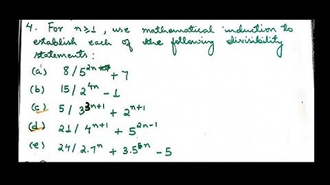 Elementary Number Theory||D.M Burton||Problems 2.3; number 4 (e)||BSc and MSc Mathematics