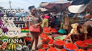 COME TO THE BIGGEST VEGETABLE MARKET IN ACCRA - GHANA WITH ME | GROCERY SHOPPING LIKE GHANAIANS DO