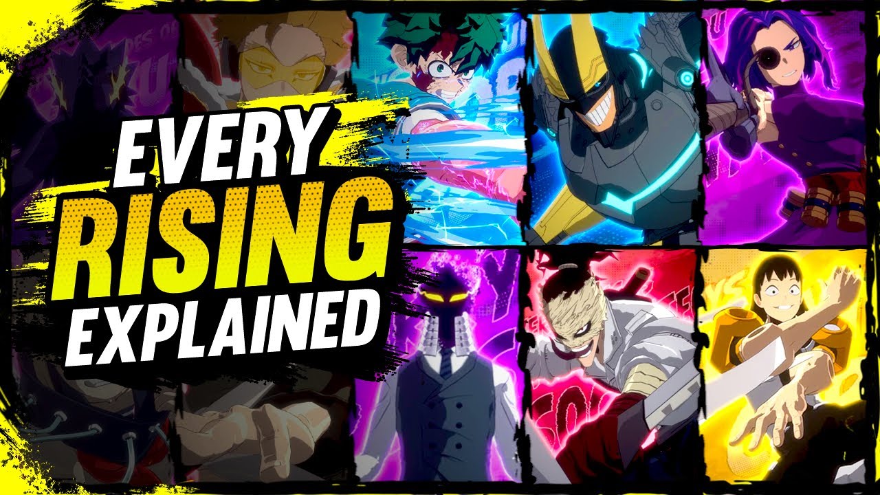 Объяснение способностей персонажей My Hero All's Justice All Rising.