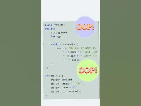 Object -Oriented programming (OOP) / Basic of CPP language / C++Program ...