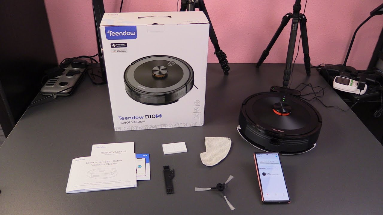 Teendow D10S Staubsauger Roboter, Saug-Wischroboter, Saugroboter, Laser Navigation, 260 ml Tank