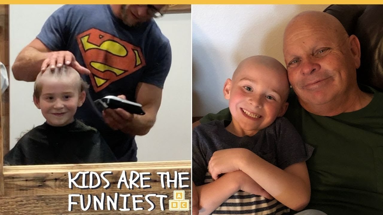 Adopted Boy Has Head Shaved To Look Like Father Figure Grandpa