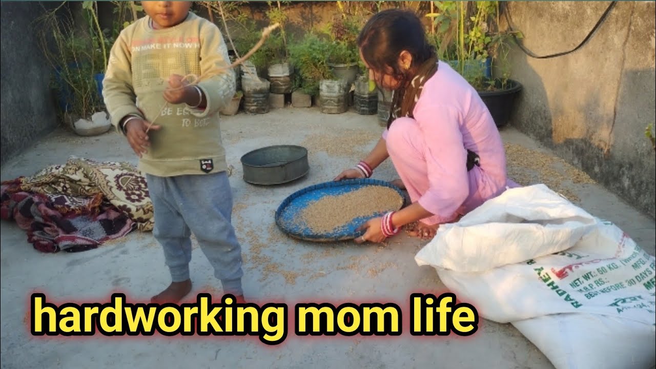 🌺एक महिला अपने बच्चों के साथ अकेले घर के कामो को कैसे mannge करती है🌺