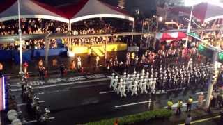 基隆中元祭三軍儀隊開場表演。
