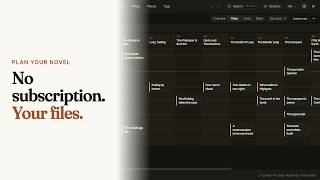 Novel planning software with no subscription — your files, your machine screenshot 3