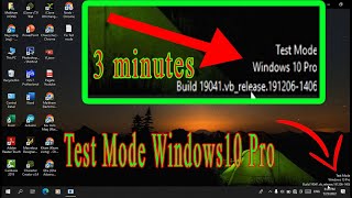 How to remove test mode windows 10 Pro build 19041, less than 3 minutes (2022)