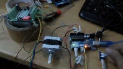 ArduinoUno R3, TB6560, Nema 17 (dualshaft), encoder adjustment.