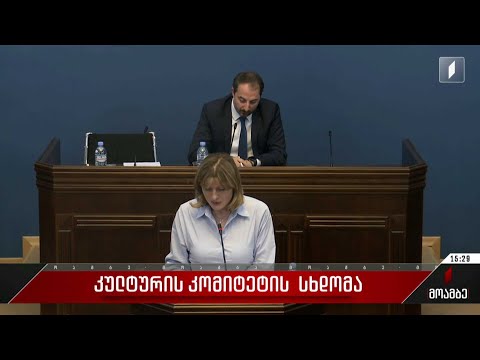 კულტურის კომიტეტის სხდომა