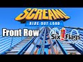 (New 4k) SCREAM Front Row at Six Flags Magic Mountain