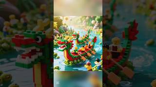 This Lego Dragon Boat Build Is Unreal! #lego #mofiimouse #microbuild