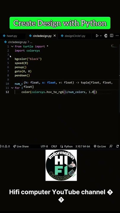 How to create graphics using python turtle 💻🐢#coding #python #funny # ...