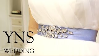 【サッシュベルト】ウェディングドレスの印象が変わる！（ダイジェスト版）[YNS WEDDING]