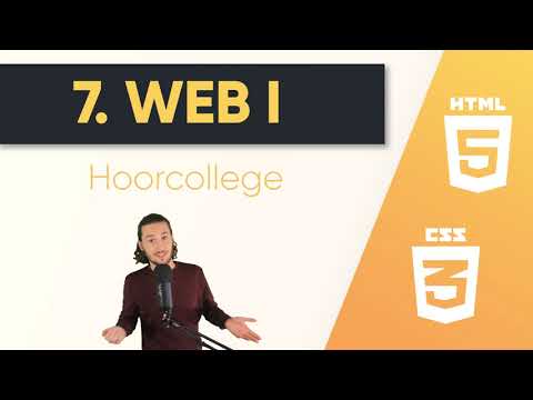 WEB I - Hoorcollege7:  semantiek, font styling, selectors & RWD (NL)