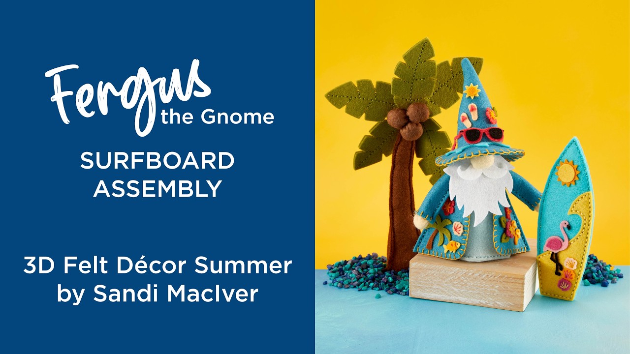 Surfboard Assembly | 3D Felt Décor Summer Collection by Sandi
