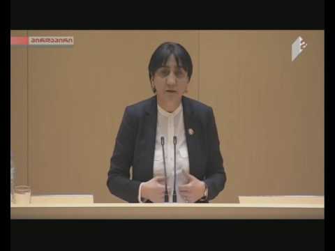 ვიცე-სპიკერი ირმა ინაშვილის გამოსვლა პარლამენტში