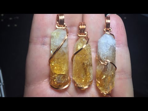 How-to Wire Wrap Citrine Crystals without holes