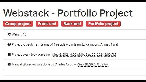 Webstack - Portfolio Project