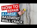 How to Repair a Large Basement Wall Crack | Stop a Leaking Wall Permanently