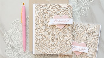 Textured Lace Cards Using Stencils