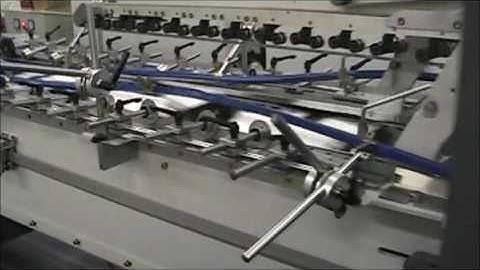 Folder Gluer DGM PPCTS Smartfold ULTRA 1100SL folding and gluing a large 4 corners at 23k