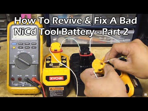 Part2 - How to revive / rejuvenate / fix rechargeable NiCd battery for cordless drill