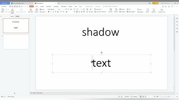 How to add text shadow in wps presentation
