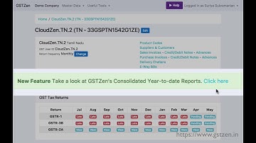 GSTZen - Year-to-date Consolidated GST Reports