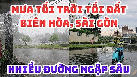 MƯA XỐI XẢ, TỐI TRỜI TỐI ĐẤT: Nhiều con đường ở TP. Biên Hòa và Sài Gòn NGẬP SÂU! 