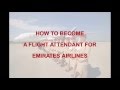 How to become a flight attendant for emirates airlines