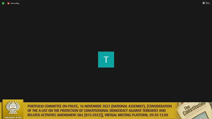 Portfolio Committee on Police, 16 November 2022