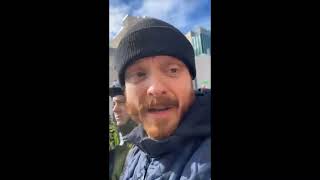 Danny Bulford And Protesters Emplore The Ottawa Police Line To Stand Down 18 Feb 2022