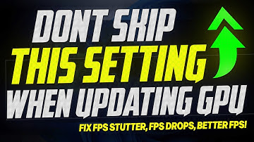 You SHOULD use this SETTING when you UPDATE your GPU Drivers (better performance)
