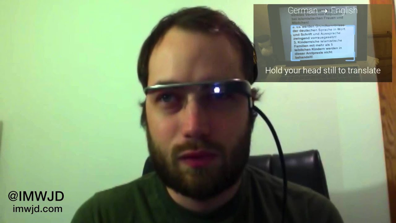 Google Glass & Word Lens (AR Translation) YouTube